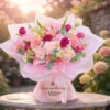 Bó hoa pastel nhẹ nhàng từ shop hoa tươi giá tốt – Hoa Gửi Yêu Thương