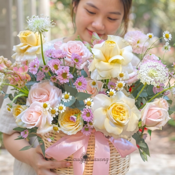 Bạn đang tìm shop hoa tươi uy tín? Khám phá ngay mẫu giỏ hoa thiết kế độc quyền, hoa nhập khẩu tươi lâu, gói quà tỉ mỉ, dịch vụ điện hoa chuyên nghiệp.
