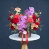Giỏ hoa chúc mừng sinh nhật “Tường Vy Hoàng Tím” thiết kế sang trọng tại Pi Flowers & Events