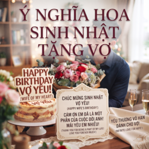 Tặng hoa sinh nhật vợ yêu thể hiện tình cảm chân thành và vĩnh cửu.
